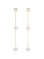 thumb Simple Style Artificial Pearls Elegant Drop Earrings 0