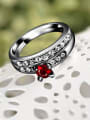 thumb Red Black Gun Plated Zircon Ring 1