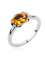 thumb Simple Oval austrian Crystal Alloy Ring 2