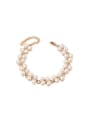 thumb Adjustable Length Rose Gold Artificial Pearl Bracelet 0