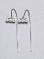 thumb Temperament Shell Pearl Line Earrings 2