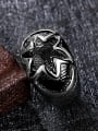 thumb Personality Star Shaped Stainless Steel Painting Ring 2