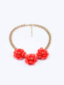 thumb Flower-shape Alloy Sweater Necklace 0