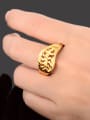 thumb Korean Style Hollow Geometric Shaped 24K Gold Plated Ring 2