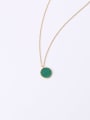 thumb Titanium With Gold Plated Simplistic Round Necklaces 0