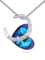 thumb Fashion Moon Heart austrian Crystals Alloy Necklace 1