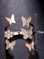 thumb Copper With 18k Rose Gold Plated Fashion Butterfly Statement Rings 2