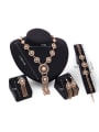 thumb Alloy Imitation-gold Plated Vintage style Tassels Hollow Flower Four Pieces Jewelry Set 2