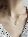 thumb Sterling silver golden portrait coin necklace 1