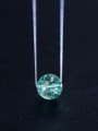 thumb Trendy Green Round Shaped Crystal S925 Silver Necklace 0