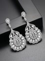 thumb AAA zircon retro court exaggerated luxury water-drop earrings 2