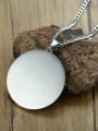 thumb Personality Round Shaped Glue Stainless Steel Pendant 1