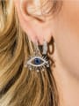 thumb Copper With Platinum Plated Personality  Asymmetry Evil Eye Clip On Earrings 1