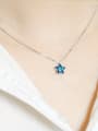 thumb 925 Sterling Silver With Cubic Zirconia Simplistic Star Necklaces 1