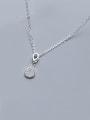 thumb 925 Sterling Silver With  Cubic Zirconia  Simplistic Water Drop Necklaces 4
