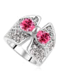 thumb Personalized Cubic austrian Crystals Bowknot Alloy Ring 3