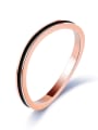 thumb Stainless Steel With Rose Gold Plated Fashion Irregular Band Rings 0