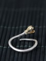 thumb Small Flower S925 Silver Opening Ring 2