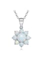 thumb Fashion Opal stones Flowery 925 Silver Pendant 0