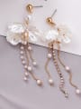 thumb Alloy With Imitation Gold Plated Bohemia Flower Tassel Earrings 2