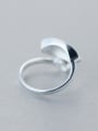 thumb Personality Open Design Oval Shaped S925 Silver Ring 1