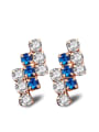 thumb Fashion Geometric Crystal Women Clip Earrings 0