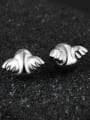 thumb Simple 925 Sterling Silver Tiny Angel Wings Stud Earrings 0