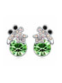 thumb Personaliezd Cubic austrian Crystals Alloy Stud Earrings 2