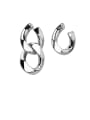 thumb Alloy With Platinum Plated Simplistic Asymmetric Metal Chain  Earrings 0