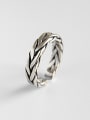 thumb S925 Sterling Silver Vintage old handmade twist open ring 1