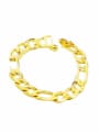 thumb Personality 24K Gold Plated Hollow Geometric Shaped Bracelet 0