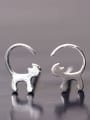 thumb Curious Cats-shape Stud Earrings 0