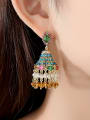 thumb Copper With Gold Plated Vintage Irregular Chandelier Earrings 1