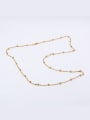 thumb Simple Bead Chain Gold Plated Sweater Chain 0