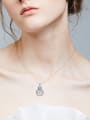thumb Fashion Heart austrian Crystal Cubic Zirconias 925 Silver Pendant 1