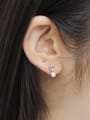 thumb Simple Little Freshwater Pearl Silver Stud Earrings 1