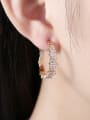 thumb Geometric-shaped 18K Gold Zircon stud Earring 1