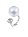 thumb Elegant Open Design Artificial Pearl Ring 0