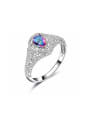 thumb Personality Water Drop Colorful Glass Bead Ring 0