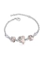 thumb Simple Heart austrian Crystals Alloy Bracelet 1