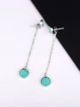 thumb Fashion Round Turquoise Drop Earrings 2