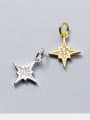 thumb 925 Sterling Silver With Gold Plated Simplistic Star Charms 1