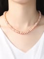 thumb Sterling Silver 8-9mm Natural Freshwater Pearl Necklace 1