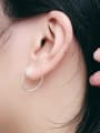 thumb Simple Little Triangle Round Stud Earrings 1