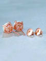 thumb Rose Gold Plated Round stud Earring 1