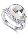 thumb Exaggerated Oval austrian Crystal-accented Alloy Ring 2