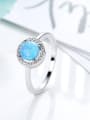 thumb Fashion Opal stone Tiny Zirconias 925 Silver Ring 3