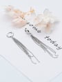 thumb Trendy Geometric Shaped S925 Silver Tassel Drop Earrings 0