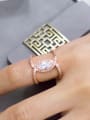 thumb Copper With Rose Gold Plated Cubic Zirconia Statement Rings 1