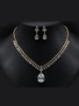 thumb Noble Water Drop Two Pieces Jewelry Set 1